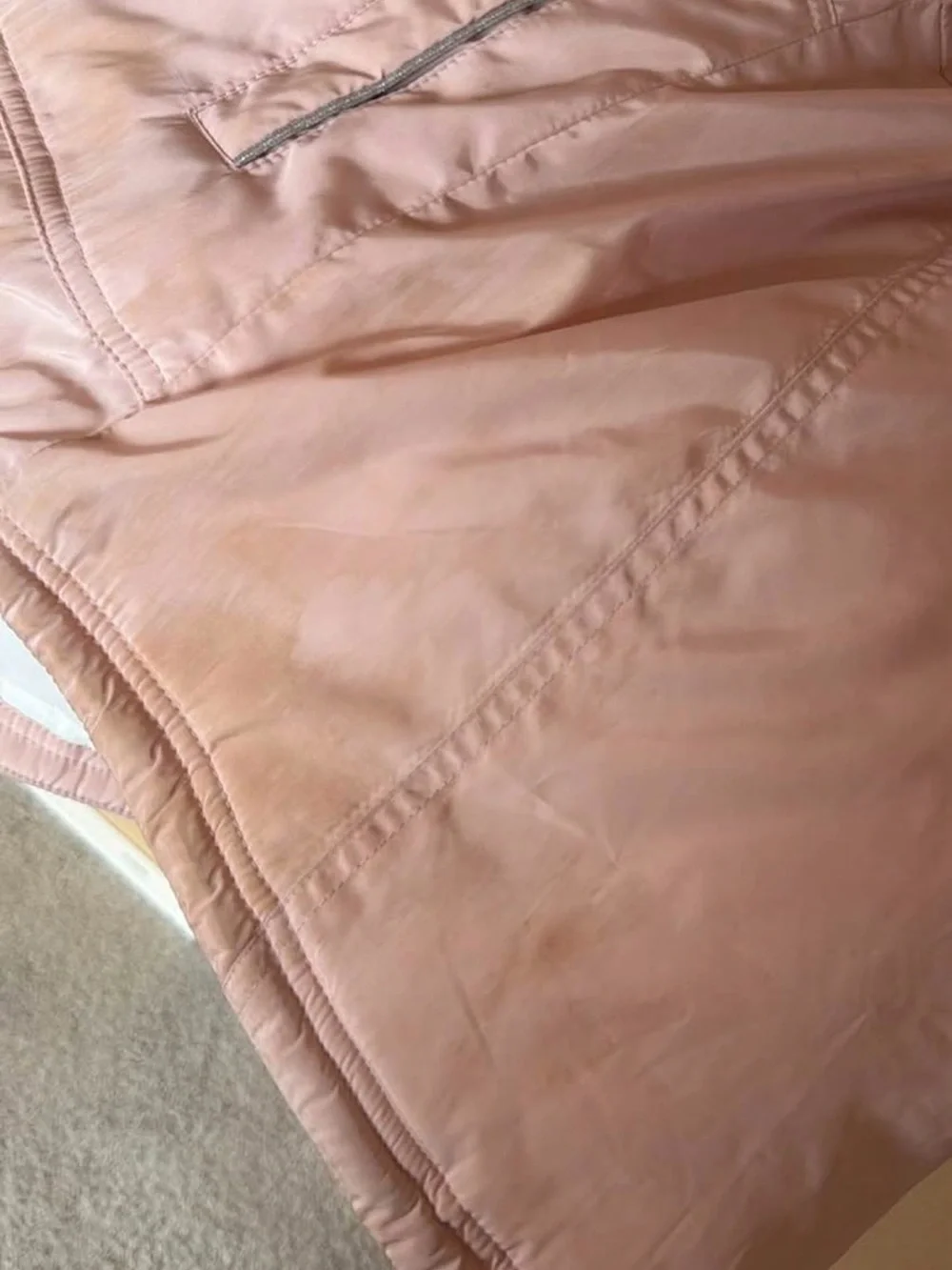 Michael Kors Light Pink Quilted Puffer Coat